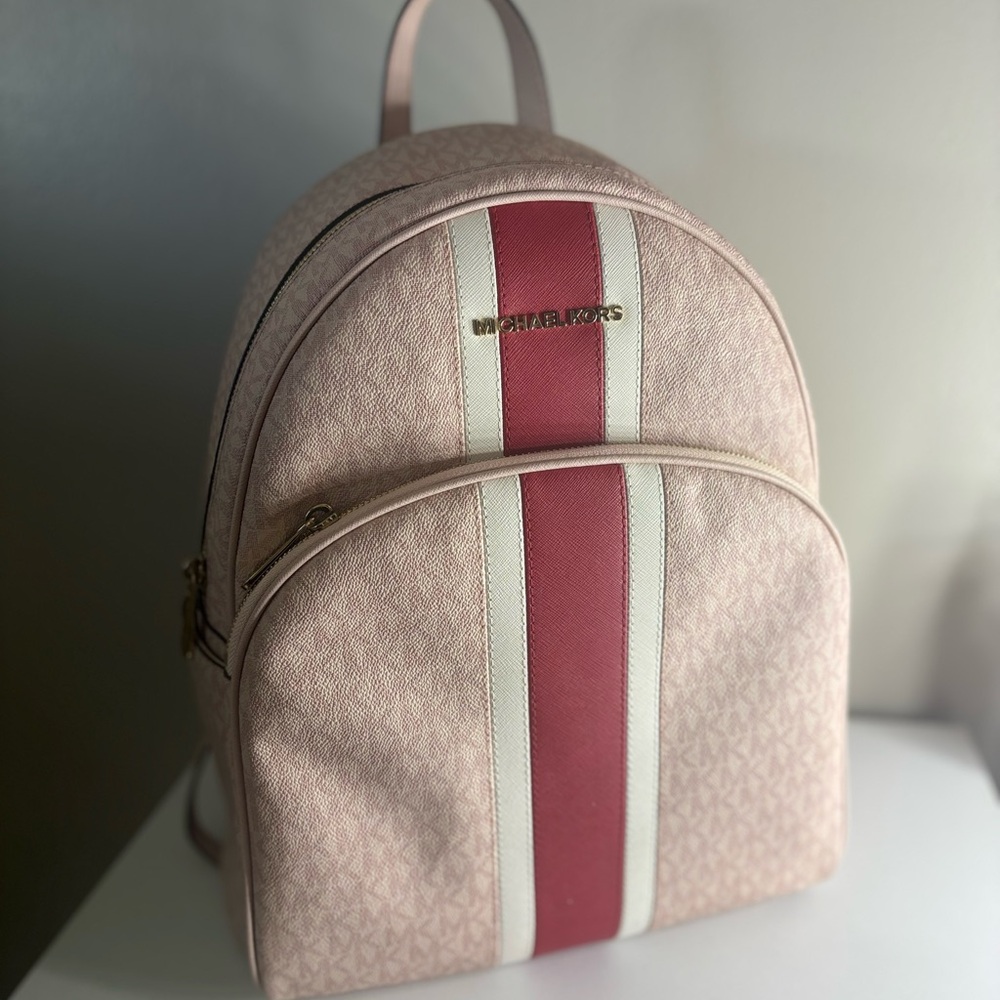 Michael Kors Blush and Ivory Backpack